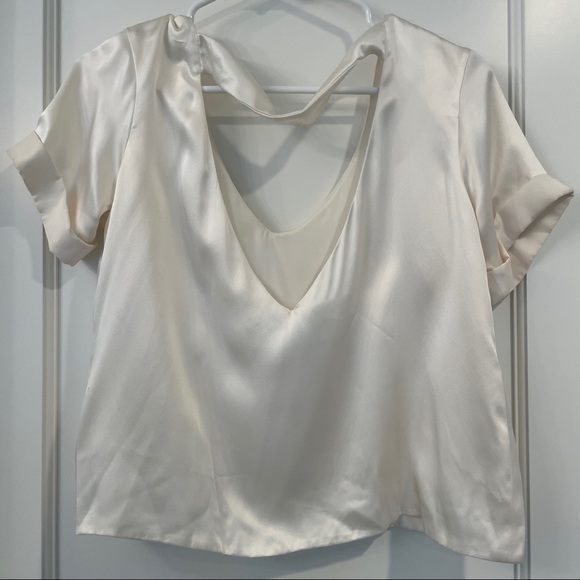 NEW Carol Hannah Calla v-neck low back silk top - Picture 5 of 14
